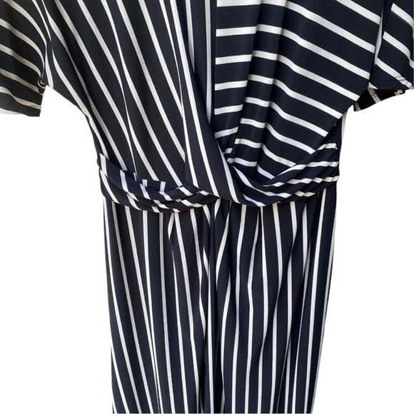 TOPSHOP Black and White MIDI Striped Dress I Size: 10 - Picture 3 of 8